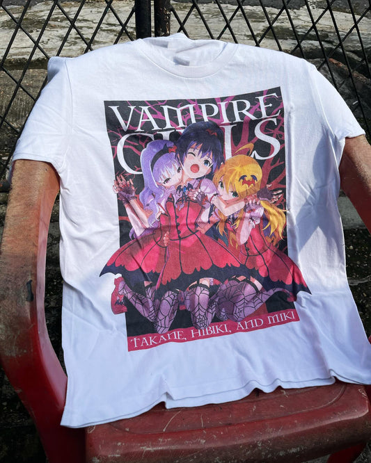 T-shirt imprimé recto verso de l'anime Parasyte