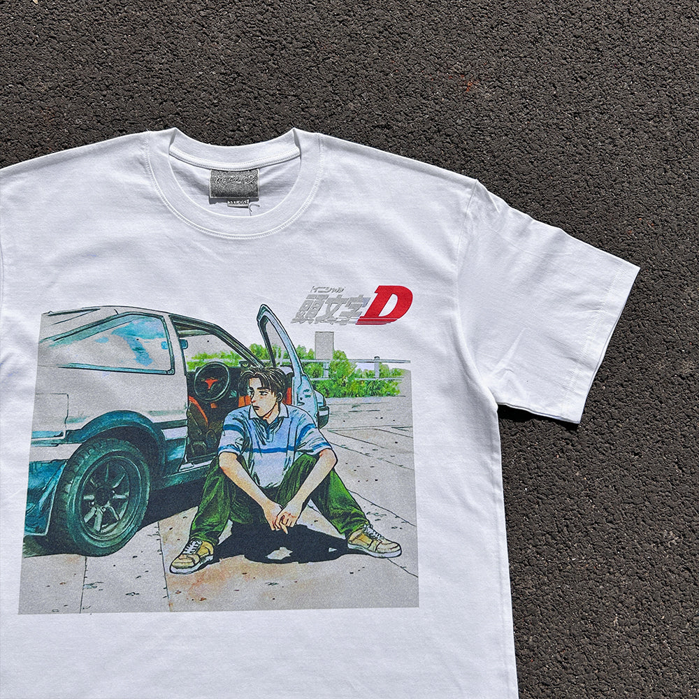 T-Shirt aus reiner Baumwolle mit Akira Cyberpunk Kaneda DTG-Druck