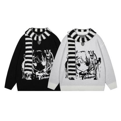 Puur katoenen Dandadan schattig esthetisch T-shirt met lange mouwen