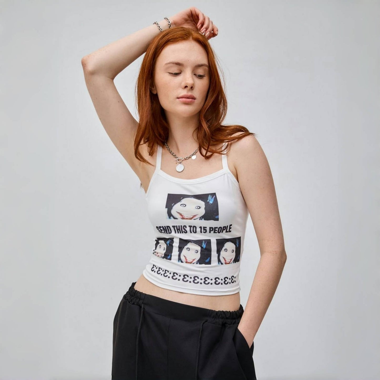 Camiseta de manga larga estética Dandadan de puro algodón