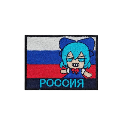 Écusson duo drapeau style anime