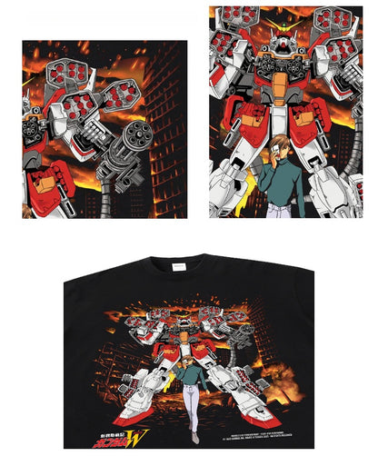 Pure Cotton Mobile Suit Gundam Retro T-shirt