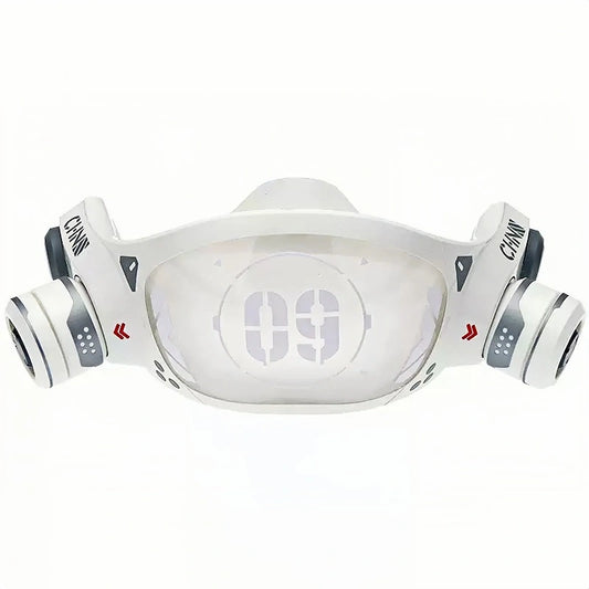 Cyberpunk LED Mask – Mecha Girl/Warrior Tactical Cosplay Gear