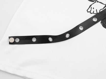 Camiseta de manga comprida Dandadan de algodão puro com estética fofa