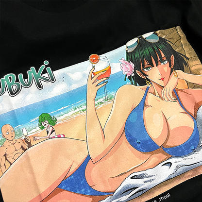 T-shirt imprimé recto verso One Punch Man Fubuki