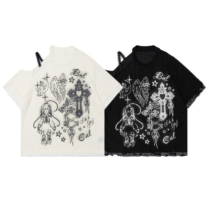 Dandadan – Süßes, ästhetisches Langarm-T-Shirt aus reiner Baumwolle