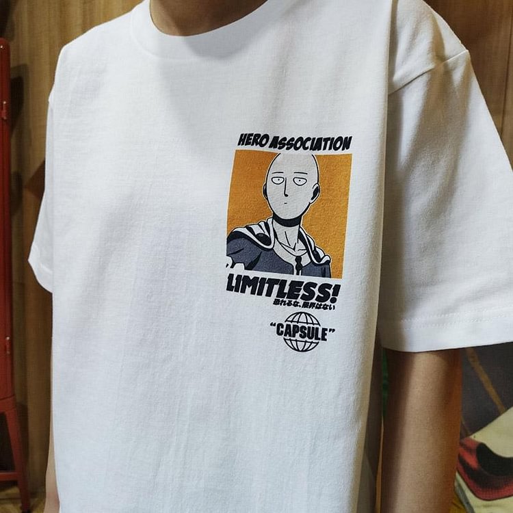 T-shirt en pur coton One Punch Man Saitama