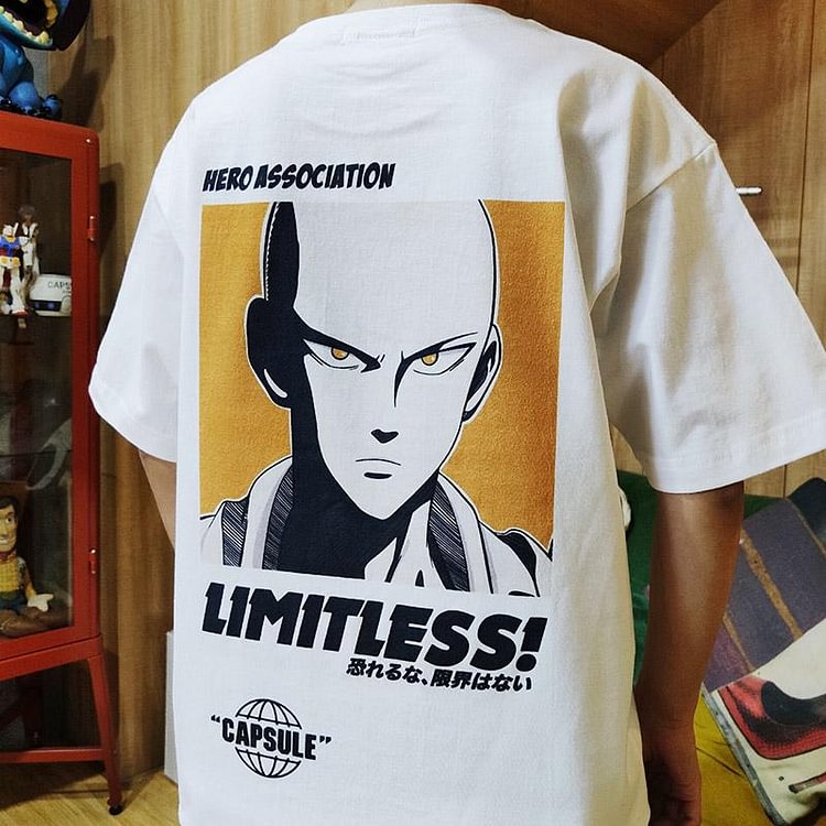 One Punch Man Saitama Pure Cotton T-paita