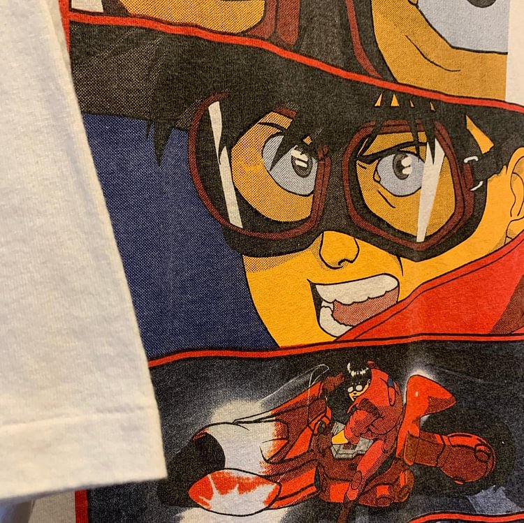 T-shirt rétro esthétique Akira Anime en pur coton