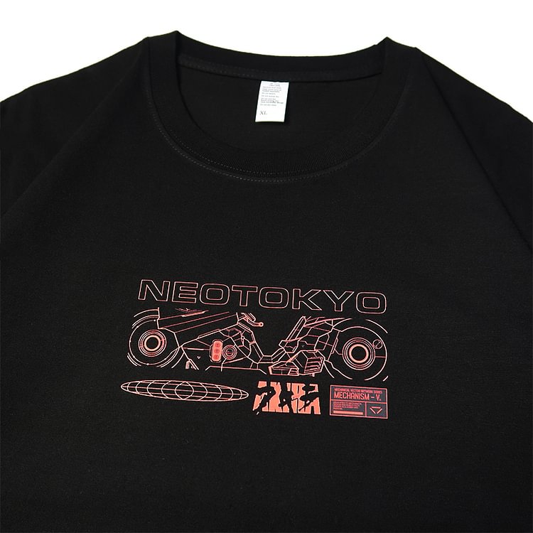 Camiseta estética anime Akira de algodão puro