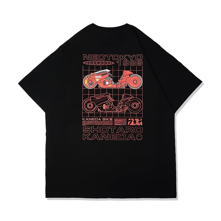 Camiseta estética anime Akira de algodão puro