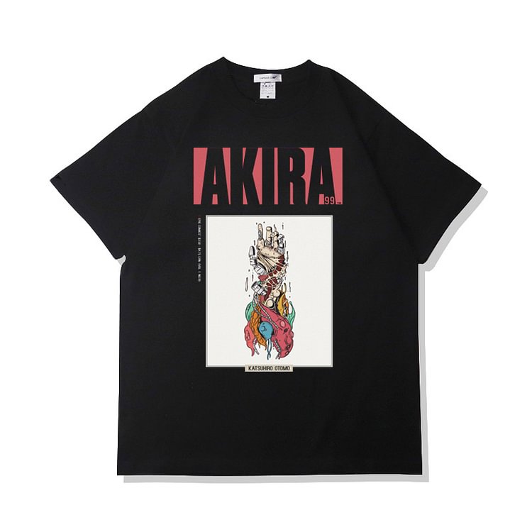 T-shirt esthétique rétro en pur coton Akira Anime