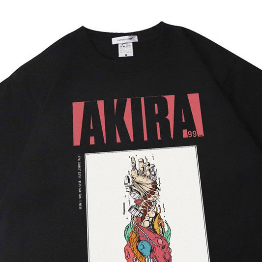 T-shirt esthétique rétro en pur coton Akira Anime