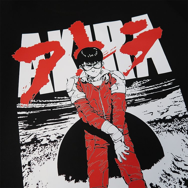 Akira Kaneda Anime Retro-T-Shirt aus reiner Baumwolle