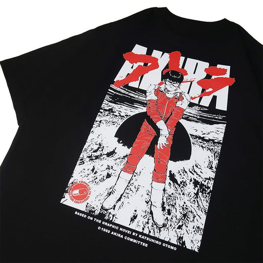 T-shirt rétro en pur coton Akira Kaneda Anime