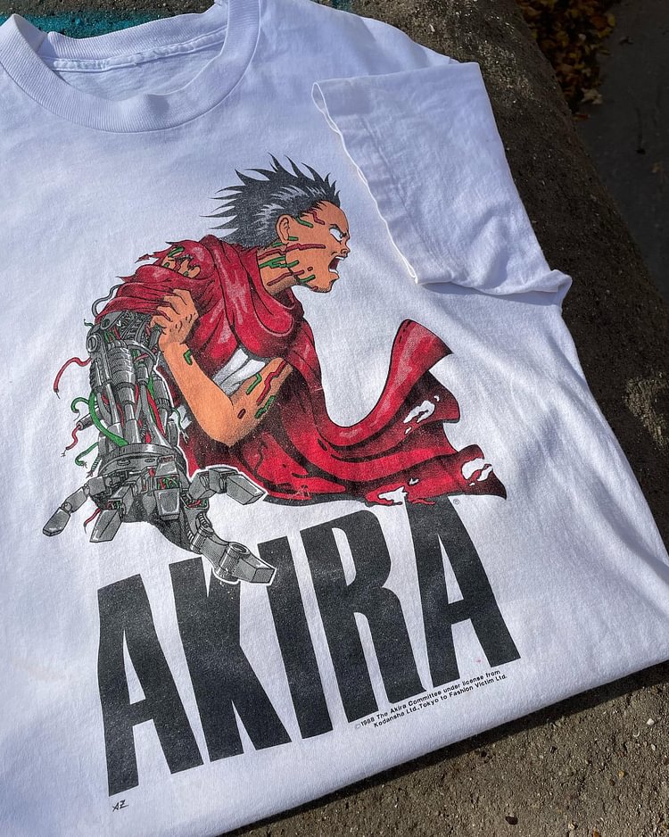 Pure Cotton Akira Kaneda Shotaro Anime Aesthetic T-shirt