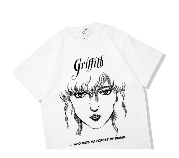 T-shirt à manches courtes Berserk Griffith en pur coton