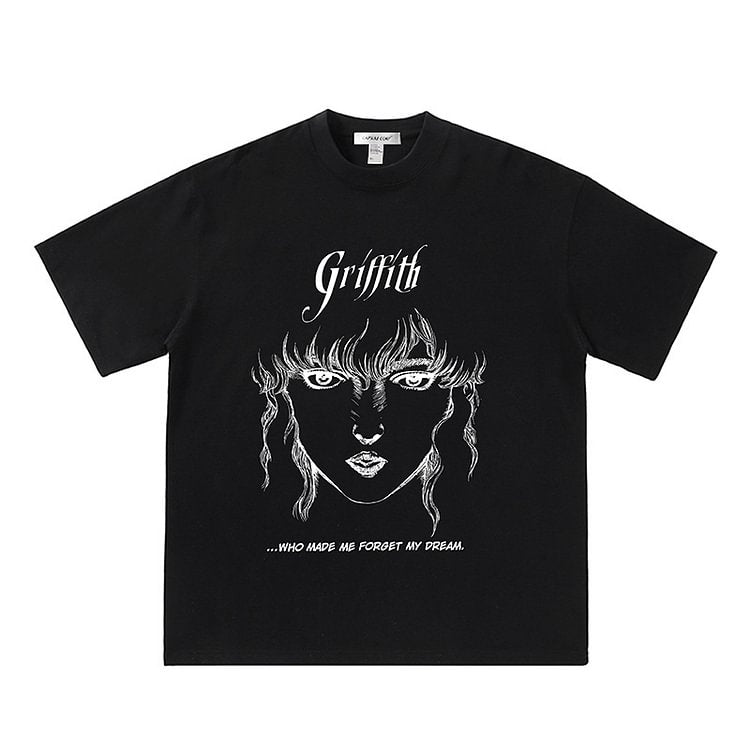 T-shirt à manches courtes Berserk Griffith en pur coton