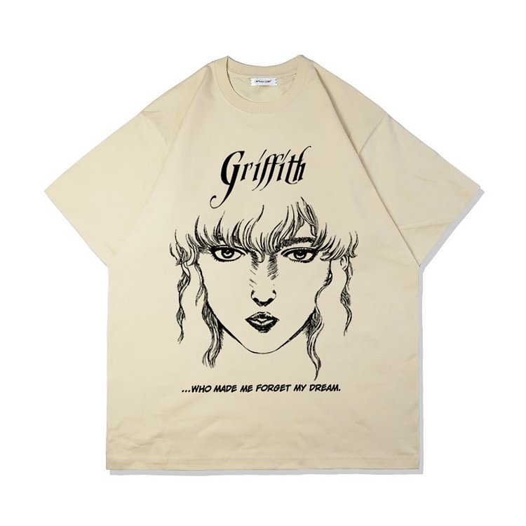 T-shirt à manches courtes Berserk Griffith en pur coton