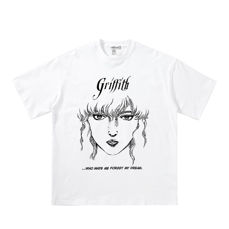 T-shirt à manches courtes Berserk Griffith en pur coton