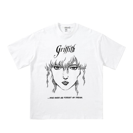 T-shirt à manches courtes Berserk Griffith en pur coton