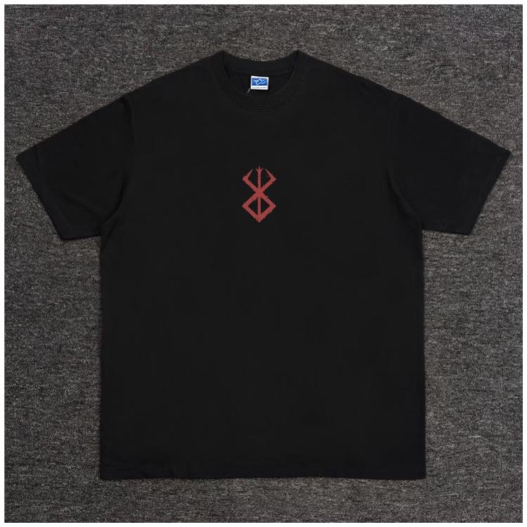 T-shirt imprimé DTG en pur coton avec logo Berserk