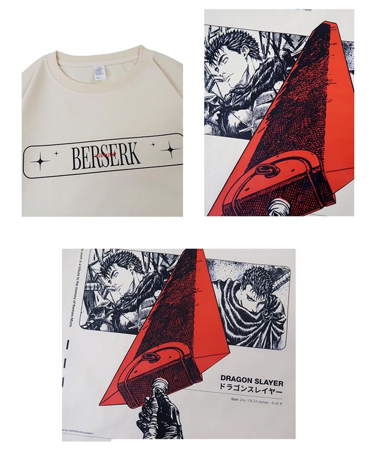 T-shirt Berserk 100 % coton à manches longues