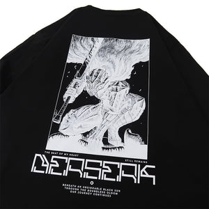 Berserk T-shirt met lange mouwen van puur katoen