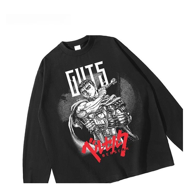 Pure Cotton Berserk Guts Long Sleeve T-shirt