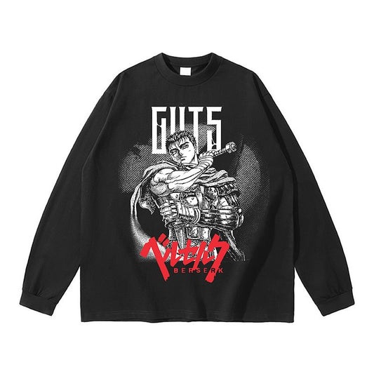 Pure Cotton Berserk Guts Long Sleeve T-shirt