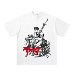 T-shirt in Berserk Manga-stijl van puur katoen