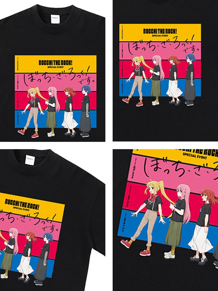 T-shirt Bocchi The Rock Kawaii pur coton