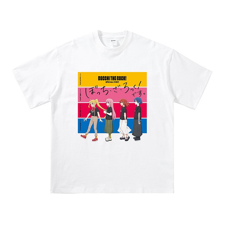 Bocchi The Rock Kawaii-T-Shirt aus reiner Baumwolle