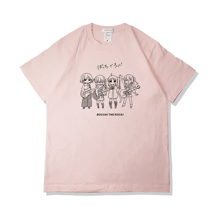 T-shirt style manga Bocchi The Rock en pur coton