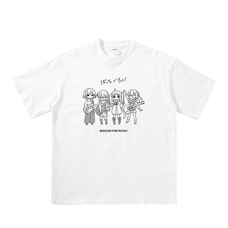 Pure Cotton Bocchi The Rock Manga Style T-paita
