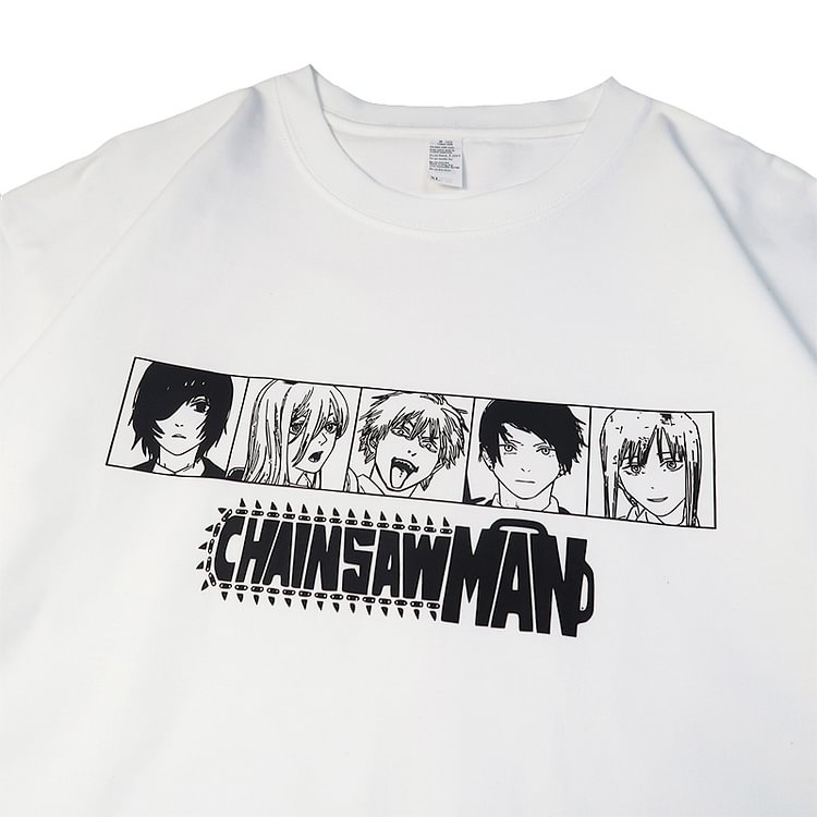 T-shirt style manga homme tronçonneuse pur coton