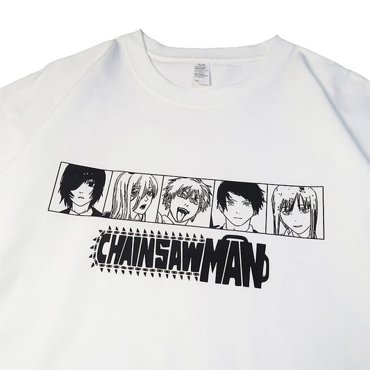 Pure Cotton Chainsaw Man Manga Style T-shirt