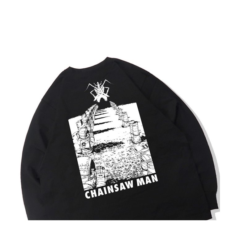 Pure Cotton Chainsawman Long Sleeved T-shirt