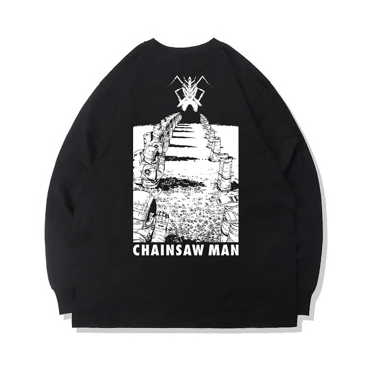 Pure Cotton Chainsawman Long Sleeved T-shirt