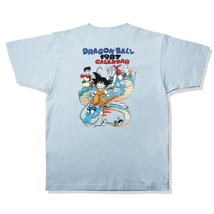 Pure Cotton Dragon Ball 1987 Calendar Back Print T-shirt