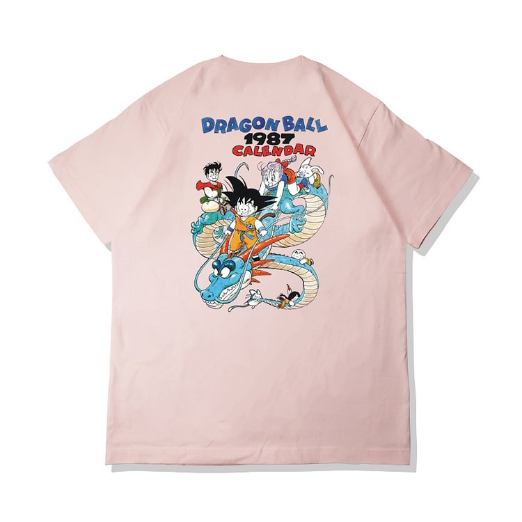 Pure Cotton Dragon Ball 1987 Calendar Back Print T-shirt