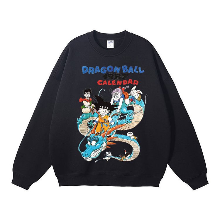 Pull Dragon Ball 1987 en pur coton avec calendrier