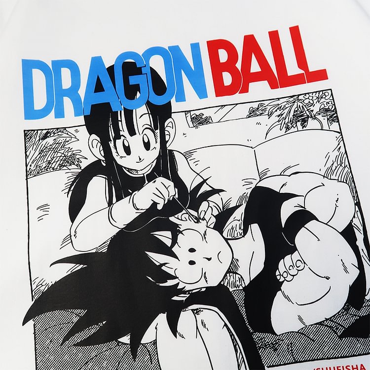 T-shirt Dragon Ball pur coton Goku Chichi