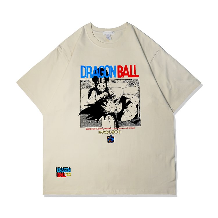 T-shirt Dragon Ball pur coton Goku Chichi