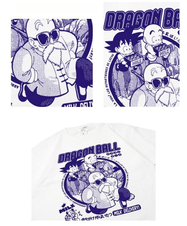 T-shirt Dragon Ball pur coton Goku Krillin maître Roshi