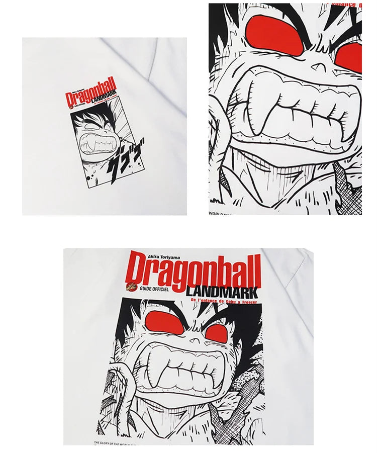 T-shirt rétro Dragon Ball Landmark en pur coton