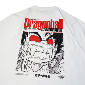 Koszulka z nadrukiem Dragon Ball Landmark Retro z czystej bawełny