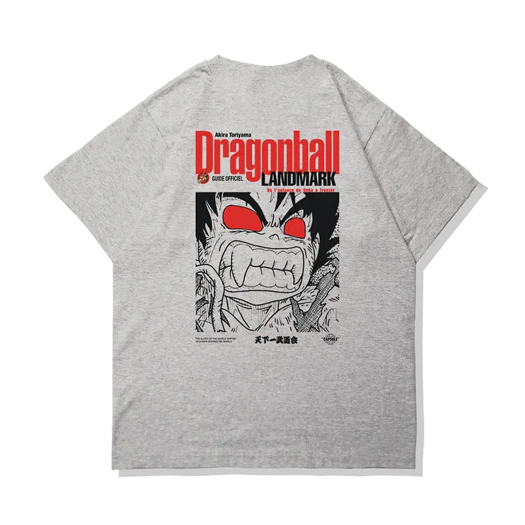 T-shirt rétro Dragon Ball Landmark en pur coton