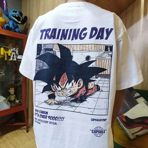 Koszulka z czystej bawełny Dragon Ball Little Son Goku Traning Day