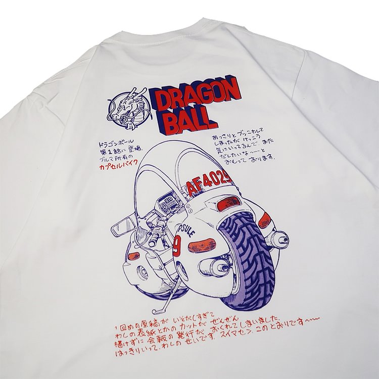 T-shirt graphique rétro Dragon Ball en pur coton